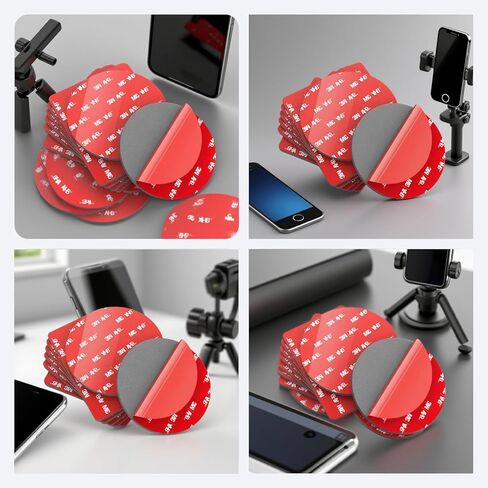 LingFei VHB Double-Sided Adhesive Pads for Dash Cam Mount – 4-Pack 2.2" Round, Heat Resistant Sticky Tape for Car Windshield, Dashboard, GPS, and Camera Holders with 4 Adhesion Promoter in Saudi Arabia
