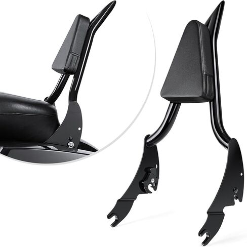 Amazicha Backrest Sissy Bar, Integrated Passenger Sissy Bar, Quick Release Detachable Backrest Fit for Harley Davidson Touring Road King Road Glide Street Glide Electra Glide 2009-2024, Black (28inch) in Kuwait