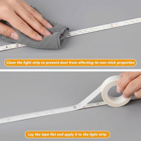 Styquenzer 2 PCS LED Light Strip Tape, LED Lights Strip Masking Tapes 0.4in X 29ft Lights Soften Tape Lighting Dimming Cover Sticker Heat Resistant Anti Glare for Zero Tapes Indoor Outdoor in Kuwait