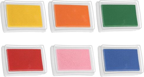 PATIKIL 3"x2.2" Craft Ink Pad for Rubber Stamp, 15Pcs Washable Stamp Pad Card Making Stamping Scrapbook Fingerprint Footprint Handprint, 6 Colors in Kuwait