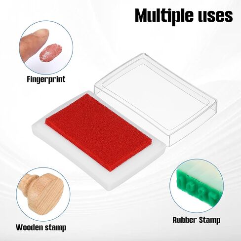 PATIKIL 3"x2.2" Craft Ink Pad for Rubber Stamp, 15Pcs Washable Stamp Pad Card Making Stamping Scrapbook Fingerprint Footprint Handprint, 6 Colors in Kuwait