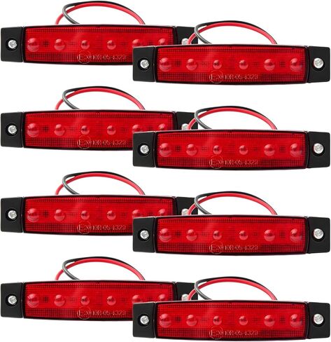 Sun Walker 8 قطع مصابيح LED لشريط الصخور، 3.77 بوصة مقاومة للماء 6 مصابيح LED لعلامات جانبية للسيارة، أدوات إضاءة جيدة لحاجز العجلة، توهج خارجي لمقطورة شاحنة السيارة (أبيض) in Kuwait