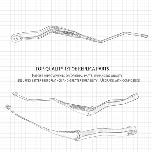1 Pair Front Windshield Wiper Arm Kit Compatible with RAM 2016-2024 1500 Classic 2017-2024 2500 3500 2017-2021 4000 4500 5500 Replaces OE 42840 42766 55277449AE 55277450AD in Saudi Arabia