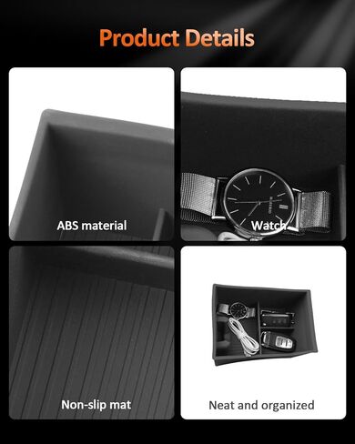 for 2025 2026 Ford Mustang Mach E Center Console Lower Storage Tray – Silicone Bottom Organizer Insert for Armrest Compartment – 2025 2026 Mache Facelift Models Interior Accessories in Saudi Arabia