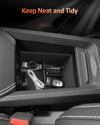 for 2025 2026 Ford Mustang Mach E Center Console Lower Storage Tray – Silicone Bottom Organizer Insert for Armrest Compartment – 2025 2026 Mache Facelift Models Interior Accessories in Saudi Arabia