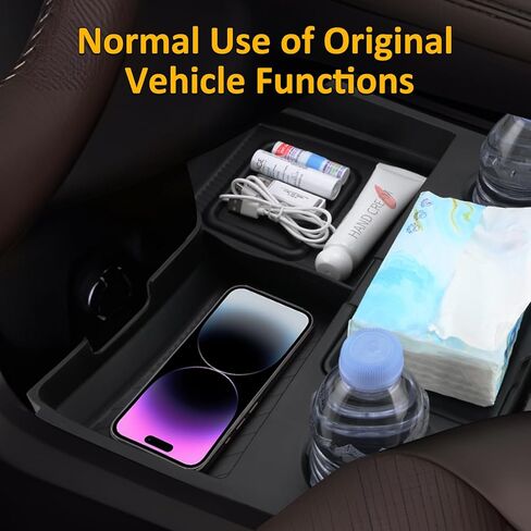Falafa Center Console Organizer Compatible with 2025 2026 Toyota Sienna with Cup Holder, Soft Silicone Lower Center Console Tray Storage Box for 2021-2026 Toyota Sienna in Saudi Arabia
