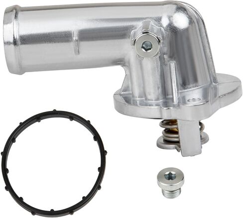 Aluminum Engine Coolant Thermostat Housing Assembly Compatible with Jeep Grand Cherokee Wrangler JK Dodge Durango 2011-2018 3.6L V6 Replace 902-852 5184651AG 5184651AH in Kuwait