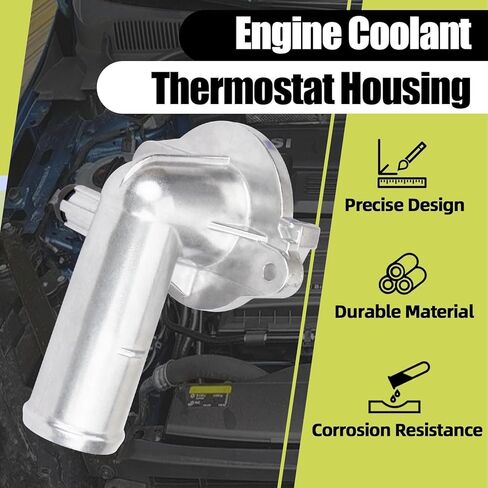 Aluminum Engine Coolant Thermostat Housing Assembly Compatible with Jeep Grand Cherokee Wrangler JK Dodge Durango 2011-2018 3.6L V6 Replace 902-852 5184651AG 5184651AH in Kuwait