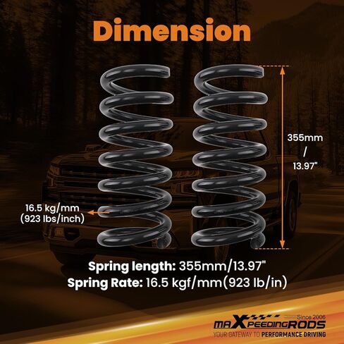 maXpeedingrods 5" Front & 7"-8" Rear Lowering Coil Springs Kit Fits for Chevrolet Silverado GMC Sierra C1500 2WD 1988-1998, Axle Flip Kit with Drop Shackles & Spindles in Kuwait