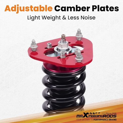 maXpeedingrods Coilovers for Toyota Corolla E140/E160 2009-2013, E150/E170 2014-2019, for Toyota Matrix E140 LE 2009-2019, 24 Levels Damper Adjustable Struts, Height Adjustable Lowering Kit Red in Kuwait