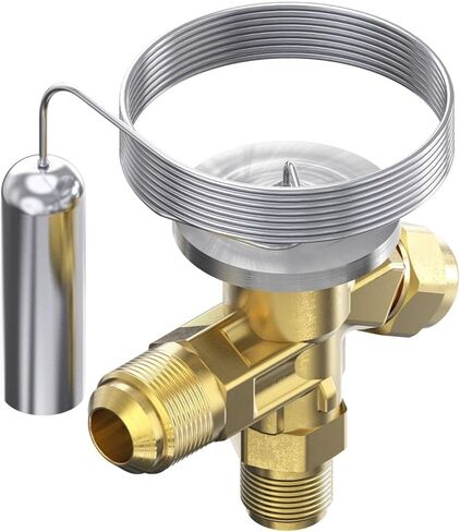 Danfoss 068Z3400 1/6-4.5TR جسم صمام التوسيع، T 2، R404A، R507A، 3/8x1/2 بوصة، مضيئة، داخلي معادلة، تدفق فردي، -40 إلى 50 فهرنهايت، السعة المحددة حسب حجم الفتحة تباع بشكل منفصل، 068Z3508 in Kuwait