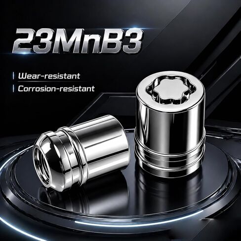 صواميل قفل العجلة المصنوعة من خليط معدني من FUSCH M12x1.5 مقعد كروي بمفتاح سداسي أكثر متوافق مع Honda Accord 2006-2025، Civic 2006-2025، CR-V 2003-2012 استبدال #: 08W42-SNA-101 08181-SF0A2AH in Kuwait
