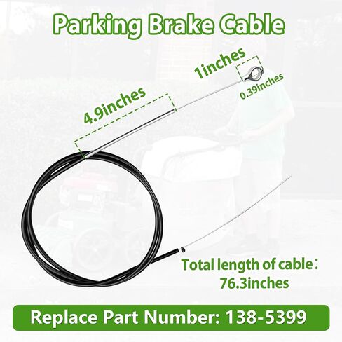 138-5399 Parking Brake Cable Fit for Exmark X-Series Walk-Behind Mowers, Left Side Replace ECX180CKA30000 ECX200CKC30000 in Saudi Arabia