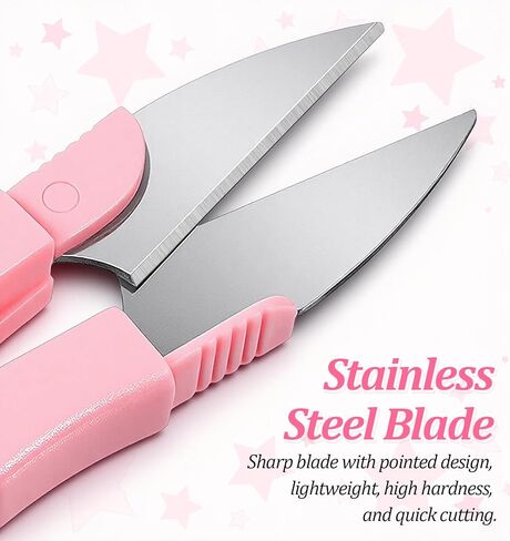 3Pcs Thread Snips for Sewing, Stainless Steel Thread Snippers Small Sewing Scissors with Cover, Portable & Precision Cutting (Black White Pink) in Saudi Arabia