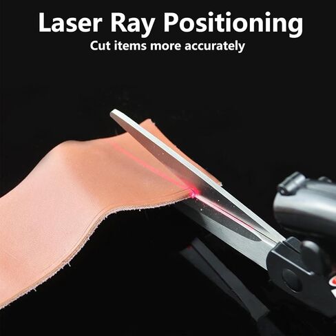 Professional Laser Guided Scissors, Cuts Straight Fast Guide Light Scissor, Multifunctional Sewing Guided Scissors for Fabric, Paper, Crafts with Magnetic Storage & Ergonomic Handle in Saudi Arabia