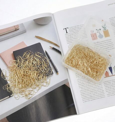 Heart Paper Clips, 200Pcs Gold Paper Clips 0.78 Inch Gold Metal Clip for Paperwork, Office, School, Desk Organizers, Wedding Invitations, DIY Crafts, and Scrapbooking in Kuwait