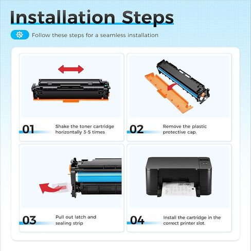 خرطوشة حبر 075H 4 عبوات عالية الإنتاجية مع رقاقة متوافقة مع Canon 075 075H تعمل مع حبر طابعة ليزر من سلسلة imageCLASS MF662Cdw MF663Cdw MF665Cdw LBP646Cdw LBP647Cdw LBP640 MF660 (B/C/M/Y) in Kuwait