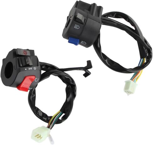 Motorcycle Handlebar Switch, 7/8inch Left and Right Handlebar Mount Switch with Turn Signal Horn Headlight Control, Universal Fit for Most Motorcycles Motorbikes in Kuwait