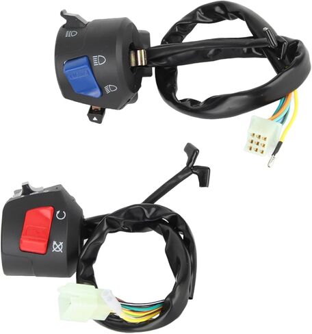 Motorcycle Handlebar Switch, 7/8inch Left and Right Handlebar Mount Switch with Turn Signal Horn Headlight Control, Universal Fit for Most Motorcycles Motorbikes in Kuwait