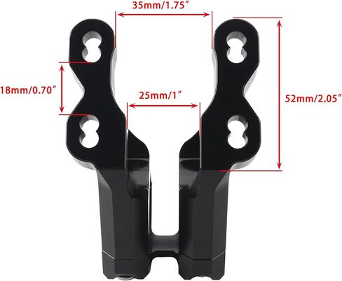 31.8mm 1.25" Handlebar Mount CNC E-Bike Handle Bar Riser Clamp Replacement for Surron Light Bee X S Segway X160 X260 - Black in Kuwait