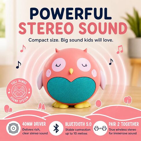 Kids Bluetooth Speaker Boys and Girls with Microphone, Mini Bluetooth Speaker Portable Wireless, 60 Day Battery, for Home, Outdoor and Travel, Works with iPhone and Android – Pepper Penguin in Saudi Arabia