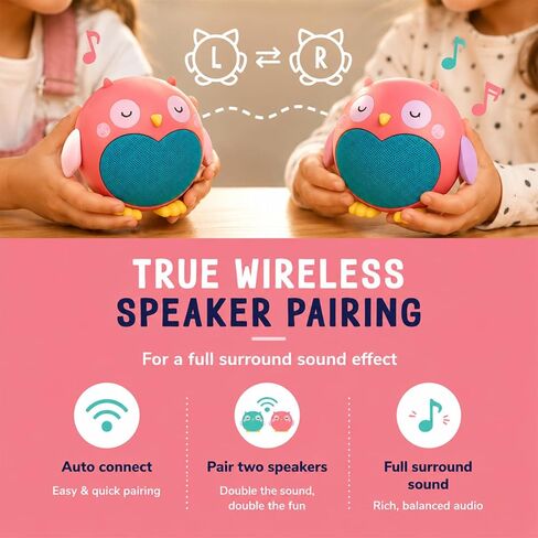Kids Bluetooth Speaker Boys and Girls with Microphone, Mini Bluetooth Speaker Portable Wireless, 60 Day Battery, for Home, Outdoor and Travel, Works with iPhone and Android – Pepper Penguin in Saudi Arabia