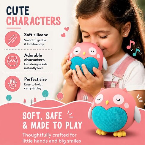 Kids Bluetooth Speaker Boys and Girls with Microphone, Mini Bluetooth Speaker Portable Wireless, 60 Day Battery, for Home, Outdoor and Travel, Works with iPhone and Android – Pepper Penguin in Saudi Arabia