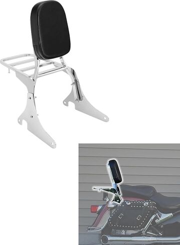 Detachable Backrest Sissy Bar Luggage Rack Fit for Kawasaki Vulcan VN 400 800 1995-2012 in Kuwait
