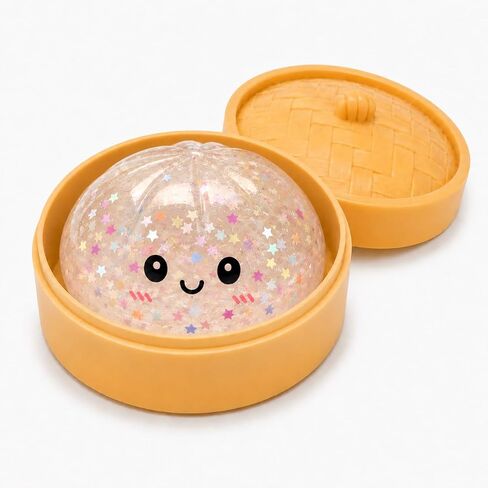Fruit-Scented Dumpling Squishies Toys with Food Steamer,Blue-Purple Tie Dye Squeeze Dough Fidget Sensory Stress Balls,Stretchy Hand Desk Toys for Stress Relief Squishies Dumpling Gifts in Saudi Arabia