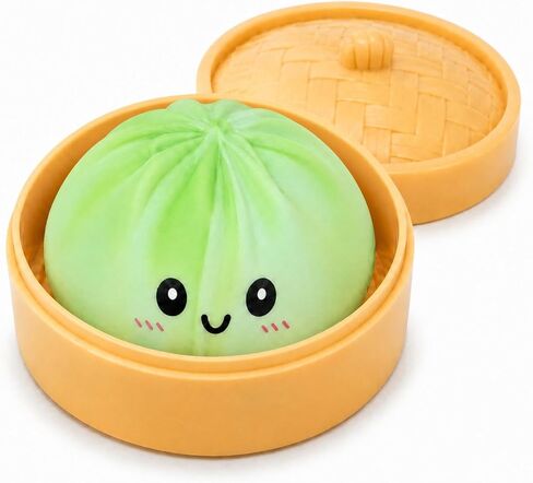 Fruit-Scented Dumpling Squishies Toys with Food Steamer,Blue-Purple Tie Dye Squeeze Dough Fidget Sensory Stress Balls,Stretchy Hand Desk Toys for Stress Relief Squishies Dumpling Gifts in Kuwait