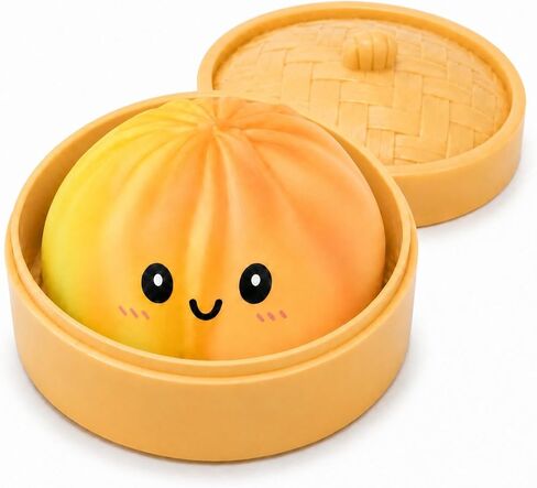 Fruit-Scented Dumpling Squishies Toys with Food Steamer,Blue-Purple Tie Dye Squeeze Dough Fidget Sensory Stress Balls,Stretchy Hand Desk Toys for Stress Relief Squishies Dumpling Gifts in Kuwait
