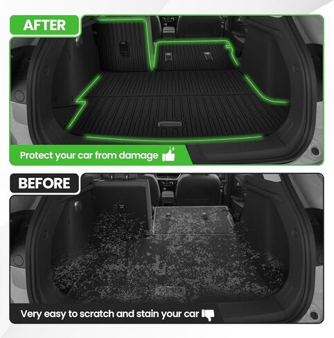 Cartist Cargo Liner for Chevy Trax/Buick Envista 2024 2025 2026, All Weather Cargo Mats for Trax Accessories, Heavy Duty TPE Trunk Mat with Backrest Mats, Car Accessories in Kuwait