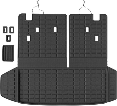 powoq Cargo Mat Compatible with 2023-2026 Honda Pilot Cargo Liner Back Seat Protector Trunk Mat TPE Trunk Liner Replacement for 2023-2026 Honda Pilot Accessories (Trunk Mat with Backrest Mats) in Kuwait