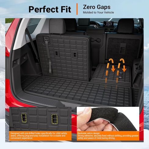 powoq Cargo Mat Compatible with 2023-2026 Honda Pilot Cargo Liner Back Seat Protector Trunk Mat TPE Trunk Liner Replacement for 2023-2026 Honda Pilot Accessories (Trunk Mat with Backrest Mats) in Kuwait