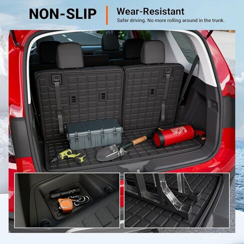 powoq Cargo Mat Compatible with 2023-2026 Honda Pilot Cargo Liner Back Seat Protector Trunk Mat TPE Trunk Liner Replacement for 2023-2026 Honda Pilot Accessories (Trunk Mat with Backrest Mats) in Kuwait