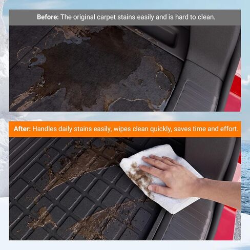 powoq Cargo Mat Compatible with 2023-2026 Honda Pilot Cargo Liner Back Seat Protector Trunk Mat TPE Trunk Liner Replacement for 2023-2026 Honda Pilot Accessories (Trunk Mat with Backrest Mats) in Kuwait