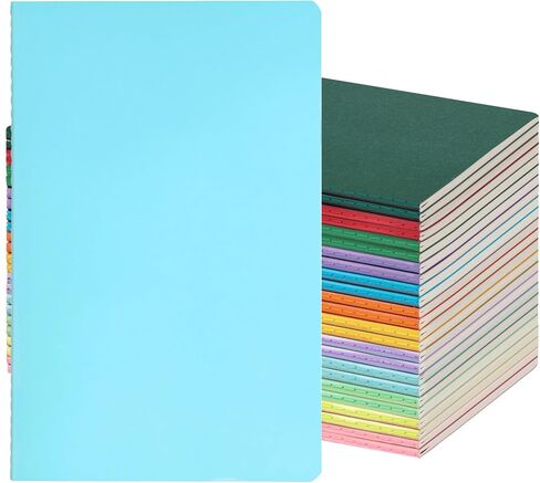 12 Pack A5 Colorful Notebooks – Blank Journal Bulk Set, 12 Colors, 230g Thick Kraft Cover, 60 Pages, 8.3x5.5 Softcover – Stitch Bound, Lays Flat, Cream Paper, No Bleed in Saudi Arabia