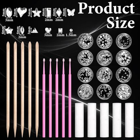 480 Pcs Tooth Gem Kit Silver, Teeth Gems Kit, DIY Teeth Crystals Jewelry, Artificial Crystal Tooth Reflective Ornaments in Saudi Arabia