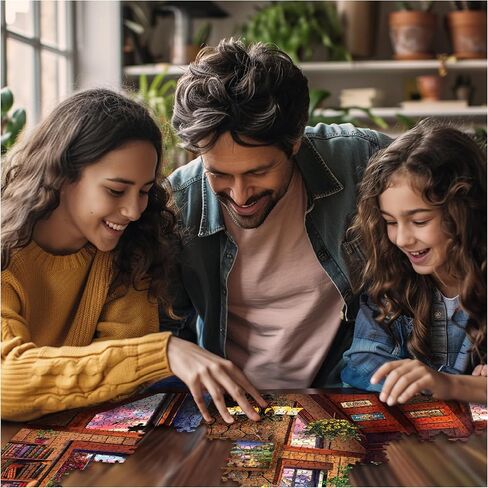 White Mountain 1000 Piece Jigsaw Puzzle Fall Scenic Lake Puzzles with Large Pieces Gift for Adults and Family 24"x30" - Wilderness Cabin in Kuwait
