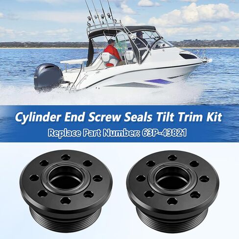 63P-43821 Cylinder End Screw Seals Trim Tilt Kit Fit for Yamaha Outboard 4T 150HP 2011-2017 Outboard Power Trim Cap 2Pcs in Saudi Arabia