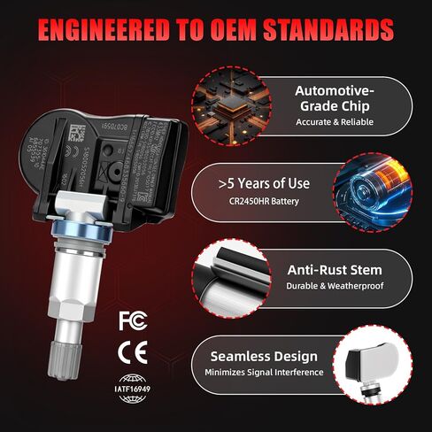 Auto-Relearn Pre-Programmed TPMS Sensor for BMW 2014-2018 X5/X6 xDrive,330i,340i,328i,335i | 2014-2020 430i/440i/428i/435i/Gran Coupe | X1/X5/X6,2/3/4 Series,MINI Cooper-433MHz-OE#36106856209(4PCS) in Saudi Arabia