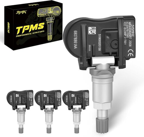 Oktiger 315MHz TPMS Sensor Pre-Programmed Fits for Jeep Wrangler 2007-2012, Grand Cherokee 2005-2007, Liberty 2005-2012, Compass 2007-2017, Patriot, for Dodge Charger Durango Caravan, OE#68078861AA in Kuwait