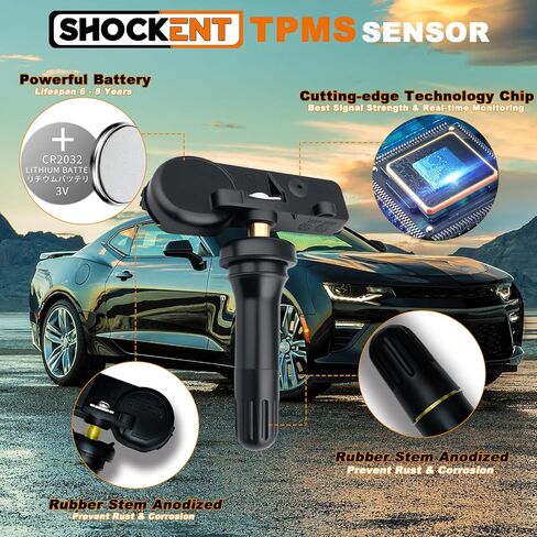 Upgraded 315MHz 13598771 TPMS Sensor GM Fit for:-GMC Acadia, Canyon, Yukon, Savana 1500/2500/3500; Fit for:-Chevy Avalanche, Camaro, Cruze, Equinox; Fit for:-Cadillac/Buick (4-PCS) in Saudi Arabia