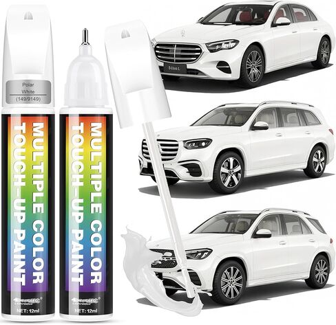 [عبوتان] متوافق مع طلاء Mercedes-Benz Touch Up [أسود/أسود قاتم (040/9040)] - مكافئ مطابق تمامًا لتصنيع المعدات الأصلية، مولا سريع الجفاف، مجموعة إصلاح الخدوش الصديقة للبيئة والخدوش العميقة in Kuwait