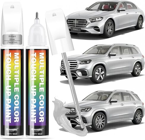 [عبوتان] متوافق مع طلاء Mercedes-Benz Touch Up [أسود/أسود قاتم (040/9040)] - مكافئ مطابق تمامًا لتصنيع المعدات الأصلية، مولا سريع الجفاف، مجموعة إصلاح الخدوش الصديقة للبيئة والخدوش العميقة in Kuwait