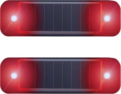 keeda 2 Pack Car Solar Power Simulated Dummy Alarm Light, Anti-Theft Flashing Warning Safety Lamp Security Strobe Light for Bike Motorcycles SUV Truck Vehicle (Red/Blue) in Saudi Arabia