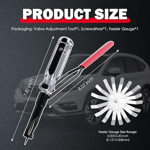Valve Adjustment Tool with Slotted Stud,Valve Lash Tool for 10mm Jam Nuts & Valves Adjustment Feeler Gauges,Valves Lash Adjustments Tools Compatible with Honda Nissan Toyota in Kuwait