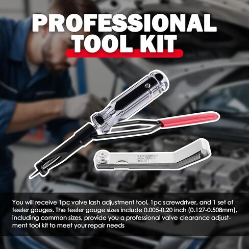 Valve Adjustment Tool with Slotted Stud,Valve Lash Tool for 10mm Jam Nuts & Valves Adjustment Feeler Gauges,Valves Lash Adjustments Tools Compatible with Honda Nissan Toyota in Kuwait