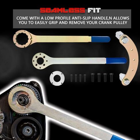 Intake/Exhaust Cam Sprocket Wrench Tool & Crank Pulley Wrench Holder Tool with Screws & Engine Cam Gear Lock/Camlock Tool Kit for Subaru STD in Kuwait