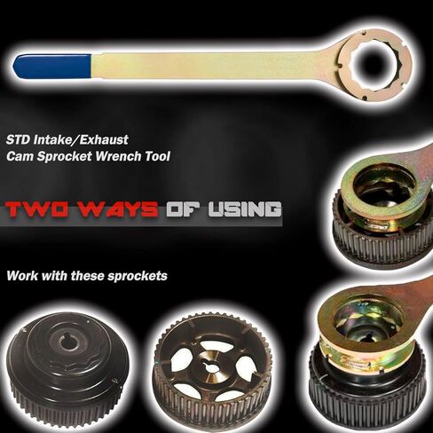 Intake/Exhaust Cam Sprocket Wrench Tool & Crank Pulley Wrench Holder Tool with Screws & Engine Cam Gear Lock/Camlock Tool Kit for Subaru STD in Kuwait